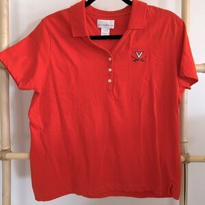 UVA Cavaliers orange Cutter & Buck cotton polo shirt NWOT XL embroidered logo